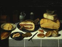 Still Life with Ham and Cheese-Floris Gerritsz van Schooten-Framed Stretched Canvas