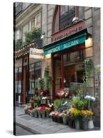 Florist in Ile St. Louis, Paris, France-Lisa S. Engelbrecht-Stretched Canvas