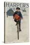 Florist's Delivery Boy on a Bicycle, Harper's Weekly Cover for March 11, 1911-null-Stretched Canvas