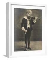 Florizel Von Reuter Austrian Musician as a Young Boy Playing the Violin-null-Framed Photographic Print