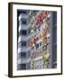 Flossies Figures Covering a Building Facade at the Medienhafen, Dusseldorf, North Rhine Westphalia-Yadid Levy-Framed Photographic Print