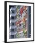 Flossies Figures Covering a Building Facade at the Medienhafen, Dusseldorf, North Rhine Westphalia-Yadid Levy-Framed Photographic Print