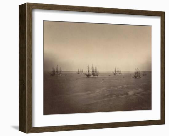 Flotte française en rade de Brest-Gustave Le Gray-Framed Giclee Print