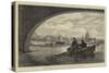 Flounder Fishing at Waterloo Bridge-null-Stretched Canvas