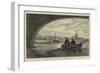 Flounder Fishing at Waterloo Bridge-null-Framed Giclee Print