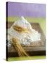 Flour and Wheat on Cutting Board-Leigh Beisch-Stretched Canvas