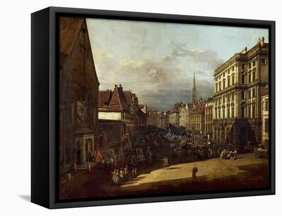 Flour Market Squarein Vienna-Bernardo Bellotto-Framed Stretched Canvas