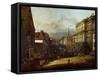 Flour Market Squarein Vienna-Bernardo Bellotto-Framed Stretched Canvas