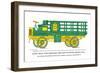 Flour Truck with Removable Sides and Stationary Driver's Seat-null-Framed Art Print