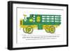 Flour Truck with Removable Sides and Stationary Driver's Seat-null-Framed Art Print