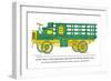 Flour Truck with Removable Sides and Stationary Driver's Seat-null-Framed Art Print