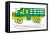 Flour Truck with Removable Sides and Stationary Driver's Seat-null-Framed Stretched Canvas