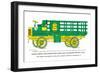 Flour Truck with Removable Sides and Stationary Driver's Seat-null-Framed Art Print