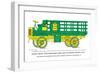 Flour Truck with Removable Sides and Stationary Driver's Seat-null-Framed Art Print