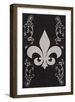 Flourish and Fleur de Lis - Black-Lantern Press-Framed Art Print