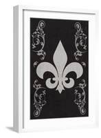 Flourish and Fleur de Lis - Black-Lantern Press-Framed Art Print