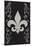 Flourish and Fleur de Lis - Black-Lantern Press-Mounted Art Print