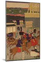 Flourishing Nihonbashi Section of Tokyo, (Tokyo Nihonbashi Han Ei No Z) Triptych-Utagawa Yoshitora-Mounted Giclee Print