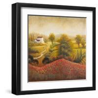 Flourishing Vineyard Square I-Michael Marcon-Framed Art Print