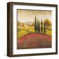 Flourishing Vineyard Square II-Michael Marcon-Framed Art Print