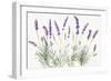 Floursack Lavender V on Linen-Danhui Nai-Framed Art Print