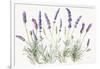 Floursack Lavender V on Linen-Danhui Nai-Framed Art Print