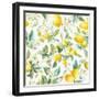 Floursack Lemon Pattern IA-Danhui Nai-Framed Art Print