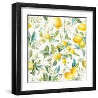 Floursack Lemon Pattern IA-Danhui Nai-Framed Art Print