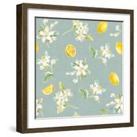 Floursack Lemon Pattern III-Danhui Nai-Framed Art Print