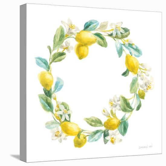 Floursack Lemon V on White-Danhui Nai-Stretched Canvas