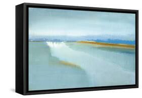 Flow-Caroline Gold-Framed Stretched Canvas