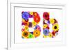Flower Alphabet Isolated On White - Letter B-tr3gi-Framed Art Print