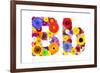 Flower Alphabet Isolated On White - Letter B-tr3gi-Framed Art Print