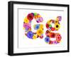 Flower Alphabet Isolated On White - Letter G-tr3gi-Framed Art Print