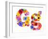 Flower Alphabet Isolated On White - Letter G-tr3gi-Framed Art Print