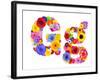 Flower Alphabet Isolated On White - Letter G-tr3gi-Framed Art Print