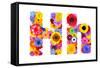 Flower Alphabet Isolated On White - Letter H-tr3gi-Framed Stretched Canvas