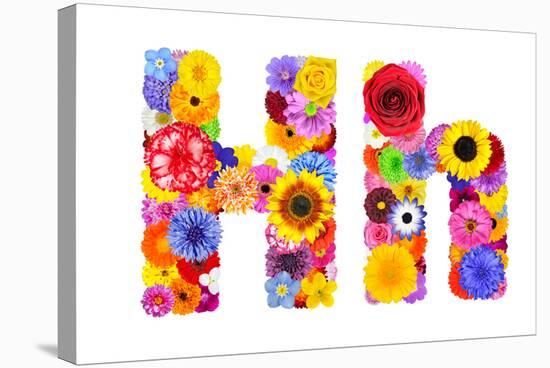 Flower Alphabet Isolated On White - Letter H-tr3gi-Stretched Canvas