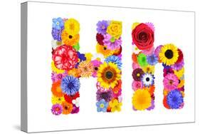 Flower Alphabet Isolated On White - Letter H-tr3gi-Stretched Canvas