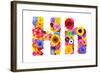 Flower Alphabet Isolated On White - Letter H-tr3gi-Framed Art Print