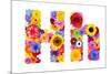 Flower Alphabet Isolated On White - Letter H-tr3gi-Mounted Art Print