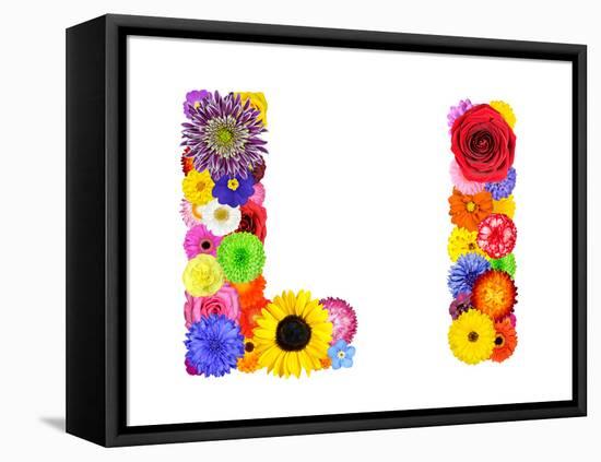 Flower Alphabet Isolated On White - Letter L-tr3gi-Framed Stretched Canvas