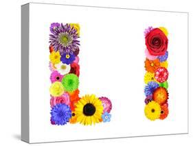 Flower Alphabet Isolated On White - Letter L-tr3gi-Stretched Canvas