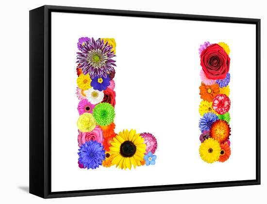 Flower Alphabet Isolated On White - Letter L-tr3gi-Framed Stretched Canvas