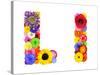 Flower Alphabet Isolated On White - Letter L-tr3gi-Stretched Canvas