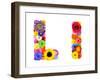 Flower Alphabet Isolated On White - Letter L-tr3gi-Framed Art Print