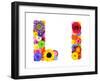 Flower Alphabet Isolated On White - Letter L-tr3gi-Framed Art Print