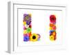 Flower Alphabet Isolated On White - Letter L-tr3gi-Framed Art Print