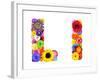 Flower Alphabet Isolated On White - Letter L-tr3gi-Framed Art Print