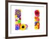 Flower Alphabet Isolated On White - Letter L-tr3gi-Framed Art Print